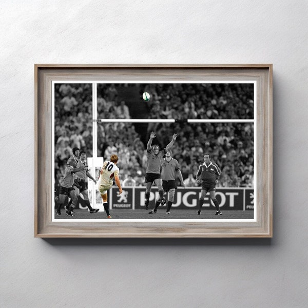 Jonny Wilkinsons Drop Kick Goal 2003 Angleterre Rugby FINE ART PRINT photo affiche décoration murale rugby cadeaux