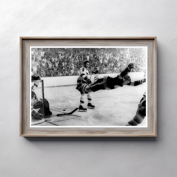 Bobby Orr The Goal Boston Bruins Ice Hockey Sports FINE ART PRINT Picture Poster Wall Decor Gifts
