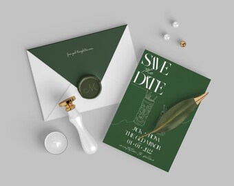 Forest Green Save The Dates