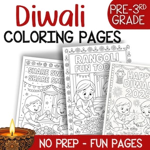 Diwali Coloring Pages (PreK–3rd) • Rangoli Template | Digital Print \ Diwali Activities for Homeschool Kids and toddlers