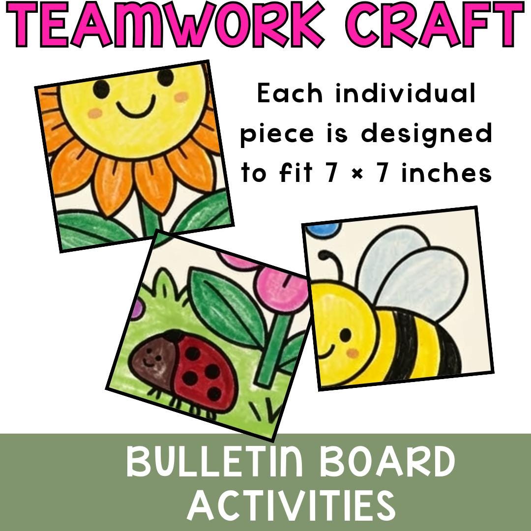 Spring Collaborative Poster Coloring Craft Classroom Activity ...