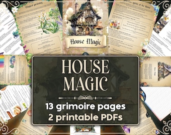 House Magic, 13 druckbare Seiten für das Buch der Schatten