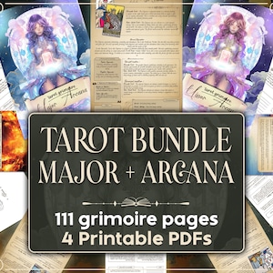 PAQUETE DE 110 PÁGINAS. Aprende el Tarot y el significado de las 78 cartas.