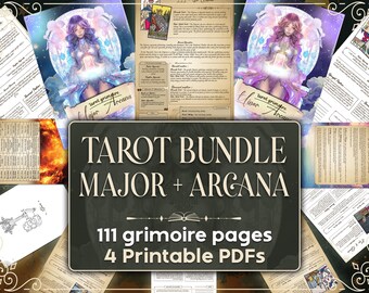 PAKET 110 Seiten! Tarot lernen, Bedeutung aller 78 Karten.