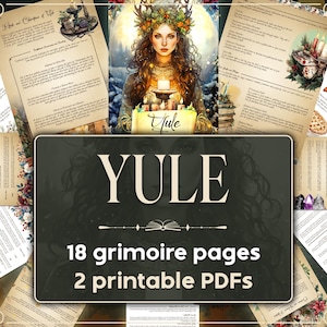 Yule Grimorio stampabile - Una guida completa per celebrare il solstizio d'inverno