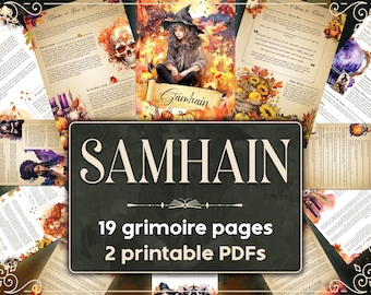 Samhain Printable Grimoire, Komplette Anleitung zum Feiern des Sabbats