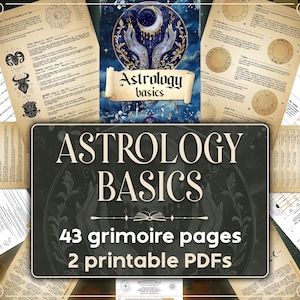 Astrology Basics - Printable Grimoire - Discover and master your natal chart and astrology!