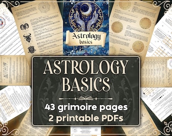 Astrologie-Grundlagen - Druckbares Grimoire - Entdecke und beherrsche deine Geburtstafel und Astrologie!