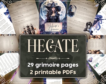 Hekate's Grimoire: Lernen wie man mit Hekate Rituale durchführt. Druckbares Buch der Schatten.