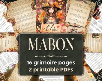 Mabon druckbares Grimoire: Eine Anleitung zum Feiern des Sabbats der Herbst-Tagundnachtgleiche