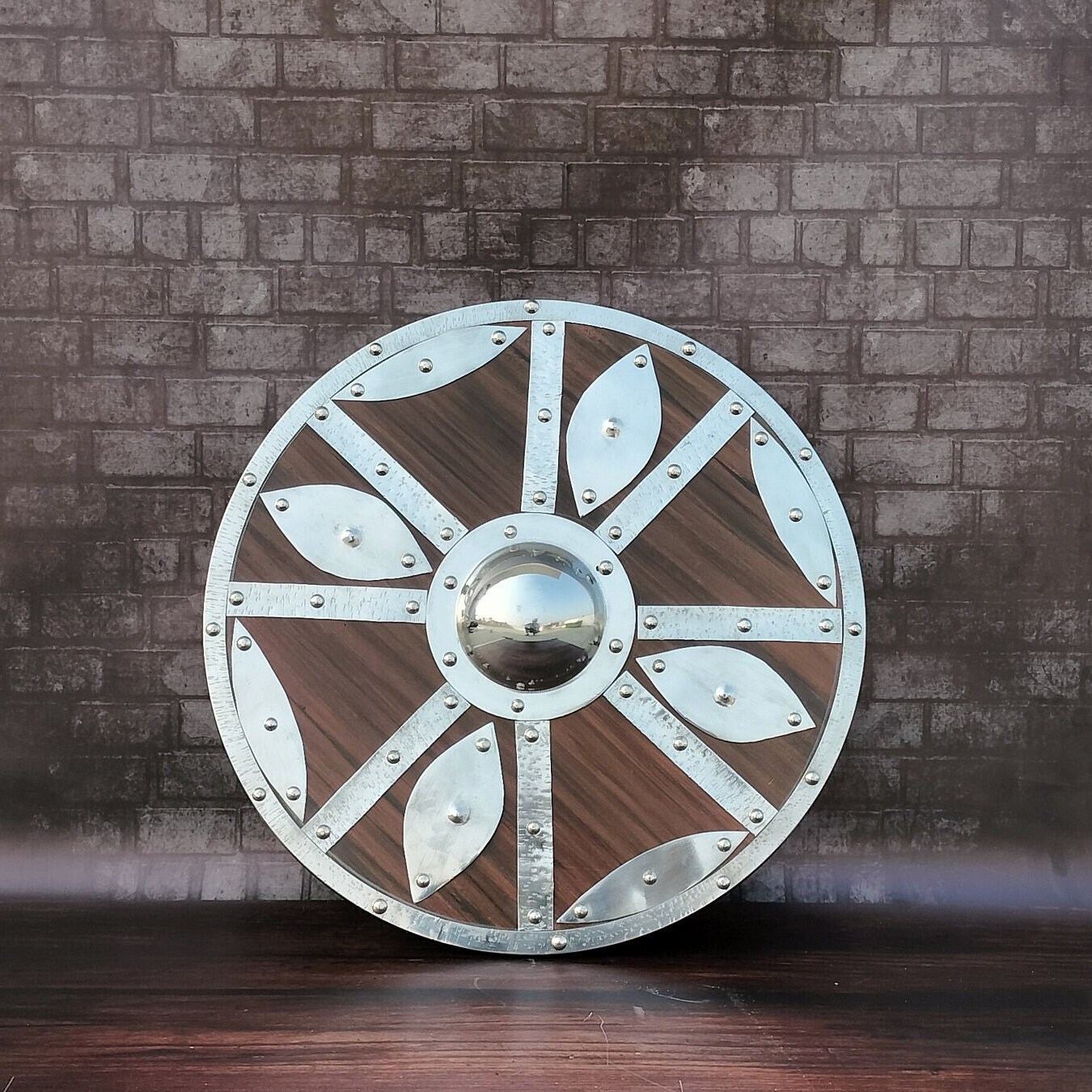New Battleworn Viking Shield, The Last Kingdom Cosplay Battle Ready Shield, Fully Functional Wooden Shield For Battle- Best For Gift