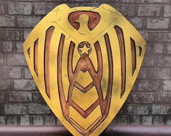 Personalized, The &quot;Soldier Boy&quot; Wooden Shield - Superhero Roleplay Shield - Comic Cosplay Shield Replica - Best For Gift