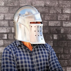 Medieval Barbuta Helmet Battle Warrior Steel Armour Helmet Larp Reenactment Armor Costume