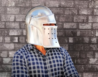 Medieval Barbuta Helmet Battle Warrior Steel Armour Helmet Larp Reenactment Armor Costume