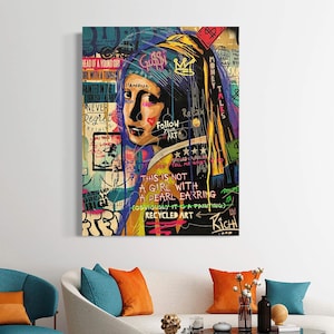 Abstract Graffiti Canvas Art: Pop Art Urban Wall Decor