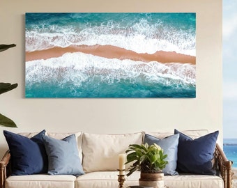 Ocean Waves Canvas Print: Coastal Beach Wall Art