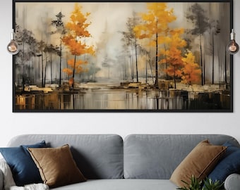 Fall Forest Canvas Print: Large Autumn Landscape Wall Art