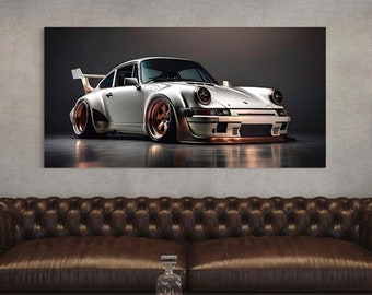 Porsche 911 Leinwanddruck: Oldtimer Wandbild