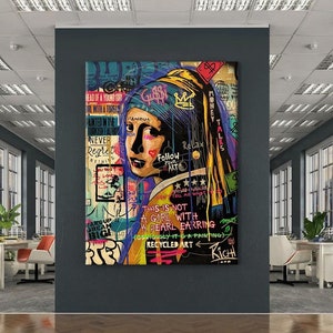 Abstract Graffiti Canvas Art: Pop Art Urban Wall Decor