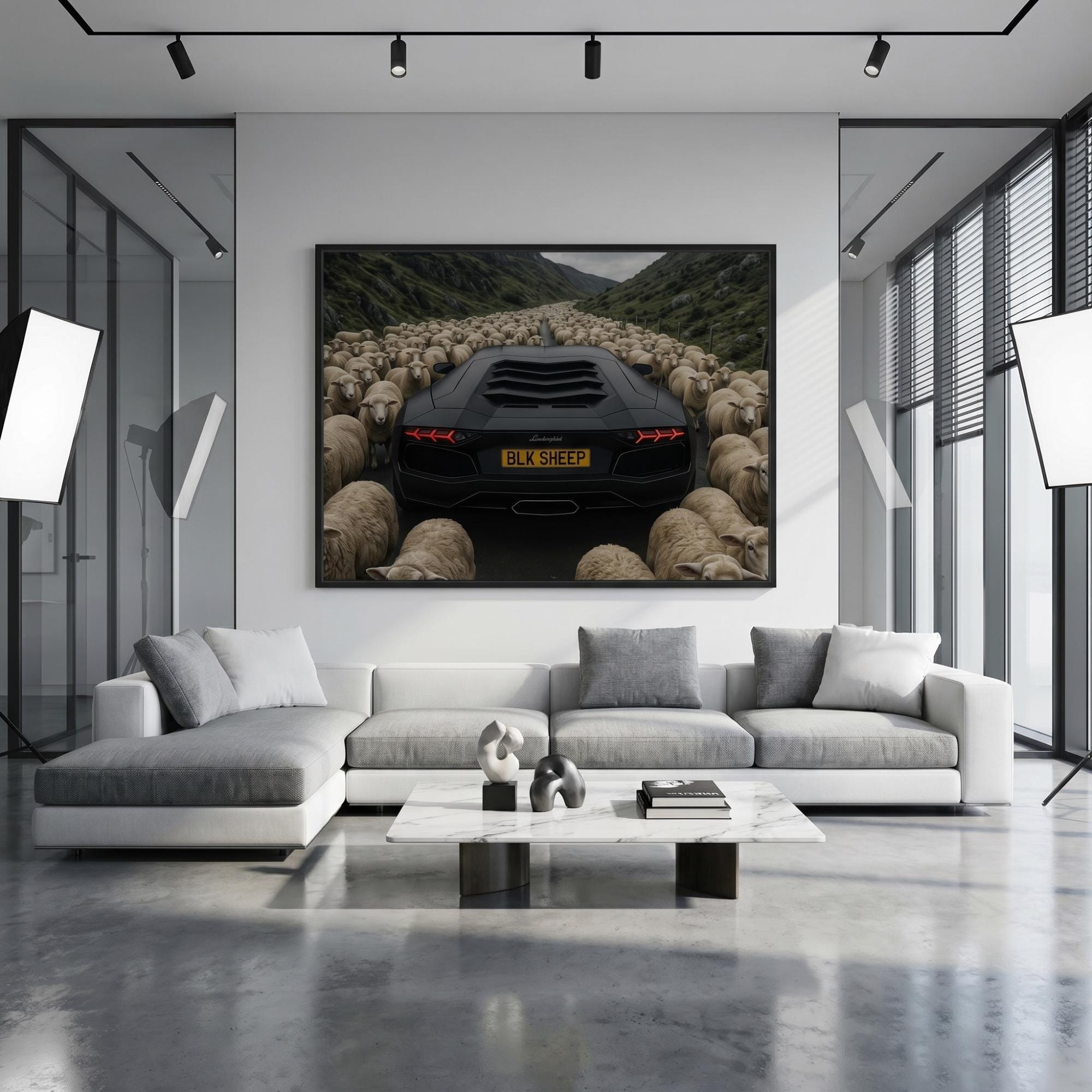 Lamborghini Wall Art Canvas Print Motivational Supercar Poster
