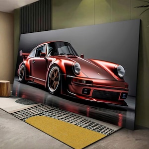 Porsche Canvas Print: Luxury Car Wall Art for Living Room
