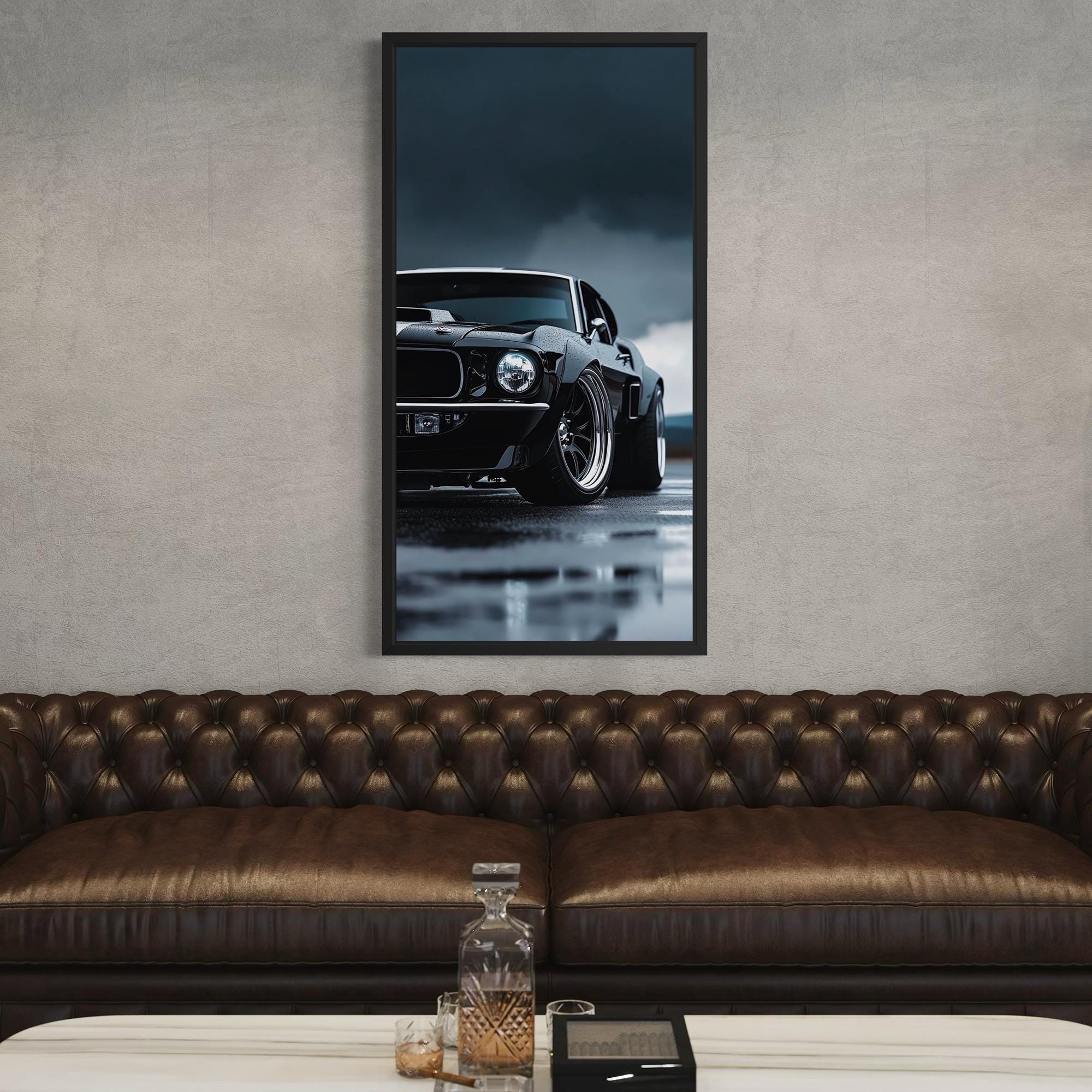 Mustang Wall Art Ford Mustang Poster Classic Car Canvas Print Vintage ...