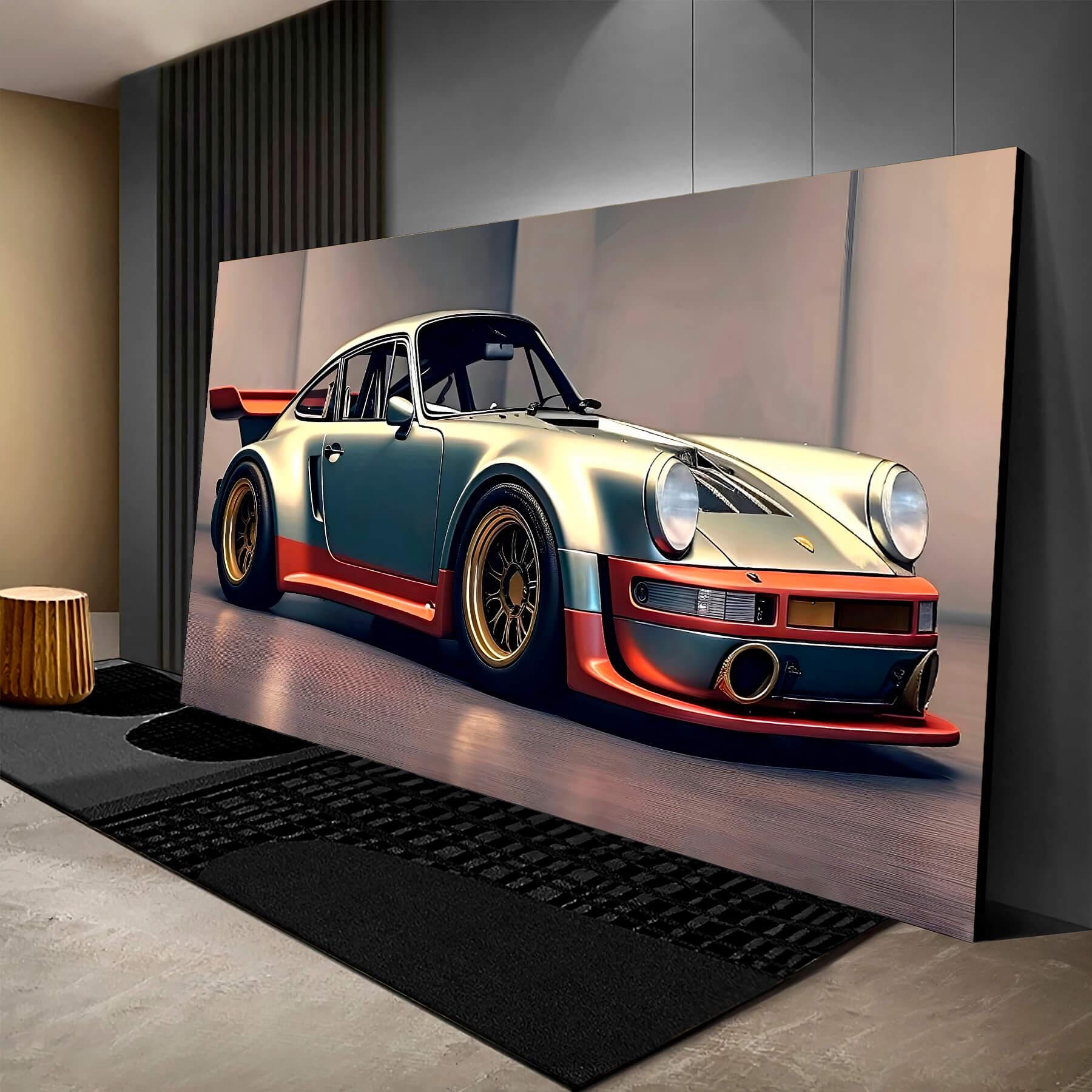 PORSCHE 911 アートパネル livli.diamonddesign Porsche Canvas Print Sports Car Wall Art Luxury Garage Decor