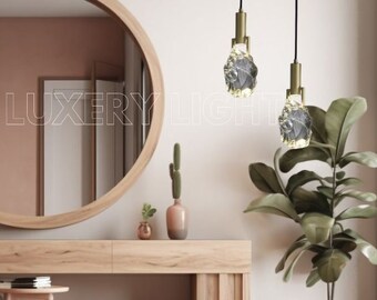 Entryway Light for High Ceiling Foyer,Modern Chandelier Lighting for Home Decor,Round Globe Pendant Ceiling Lights,Lava Pendant Design.