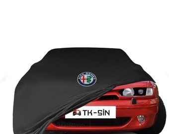 Alfa Romeo 145 hatchback Indoor and Garage Car Cover Logo Option Dust proof Car Covers Black Gray Blue Red Green Fabric