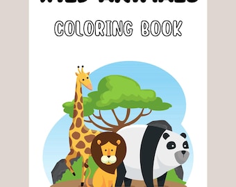 Wild Animals Coloring Book