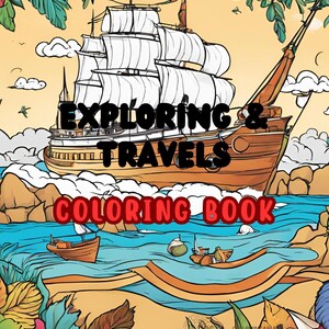 探検と旅行の塗り絵