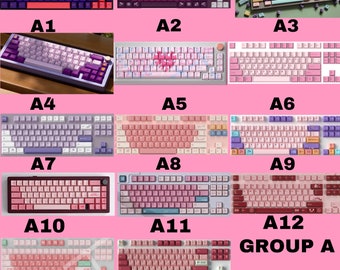 PREMIUM Pink and Purple Cherry Profile Keycaps |BEST QUALITY|