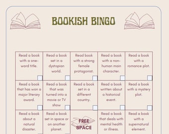 Book Bingo - Printable AND Digital Versions! - Etsy