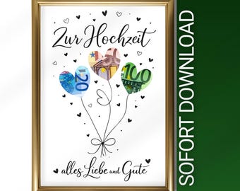 Wedding money gift | Wedding gift money | Creative DIY wedding poster gift | Bride and groom gift | Last-minute wish fulfiller