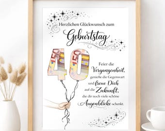 40th Birthday Money Gift for Men and Women, Born in 1986, Funny DIY Birthday Gift Idea | PDF Instant Download, Print It Yourself