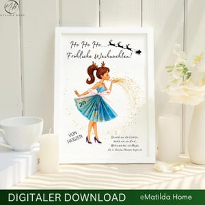 Farbiges Weihnachts-Poster im Set DIN A4 / A5 – digitaler Download zum Selbstausdrucken.