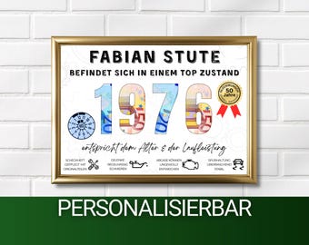 Personalized money gift with name and age for a birthday | Wish fulfiller | Money gift idea for men and women | 20, 30, 33, 40, 50, 60 years