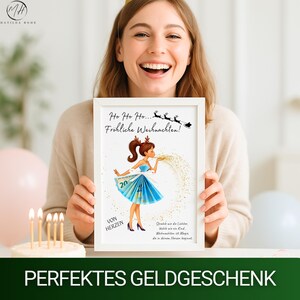 Kreative Geschenkidee zu Weihnachten – farbiges Geldgeschenk-Design zum Download & Drucken.