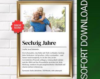 Postcard 60th birthday definition 1965 vintage sixty years gift poster cash gift 60 years birthday gift 60 digital poster