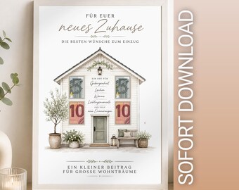 Pengagåva för inflyttning i nytt hem | Inflyttningspresent | Present till en takläggningsceremoni för husbyggnation | Presentidé för inflyttningspresent | PDF i sista minuten