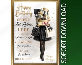 Birthday gift, money gift, shopping voucher, wife, girlfriend, daughter, money packaging, gift, birthday, gift idea | instant download