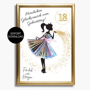 Cash gift for 18th birthday | Wish-fulfiller | Last-minute birthday gift PDF instant download | Gift | Birthday present
