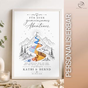 Argent offert en cadeau de mariage | Photo personnalisée offerte en argent aux mariés | Idée cadeau de mariage | Téléchargement PDF