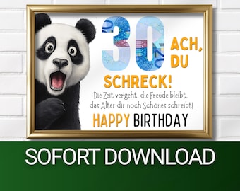 30th Birthday Money Gift Poster | Funny Printable for Mom/Girlfriend | Born in 1996 – Panda Instant Download