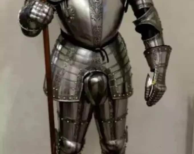 Wearable Medieval Knight Full Armor Suit | LARP Costume, Collectible Display