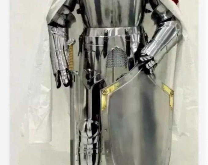 Full Body Templar Knight Armor | Wearable 18 Gauge Steel Costume