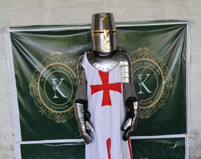 Wearable Medieval Knight Armor Suit | 18 Gauge Steel, Cosplay LARP