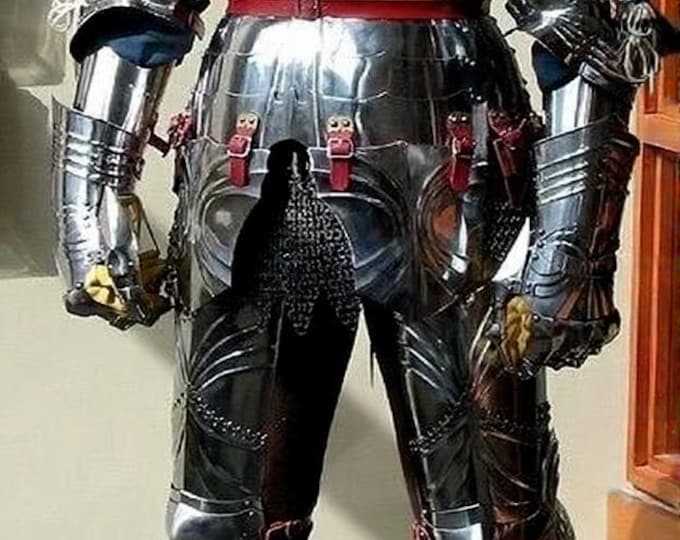 Stainless Steel Gothic Knight Armor | Medieval Full Body Wearable Suit | Handmade LARP & Cosplay Costume
