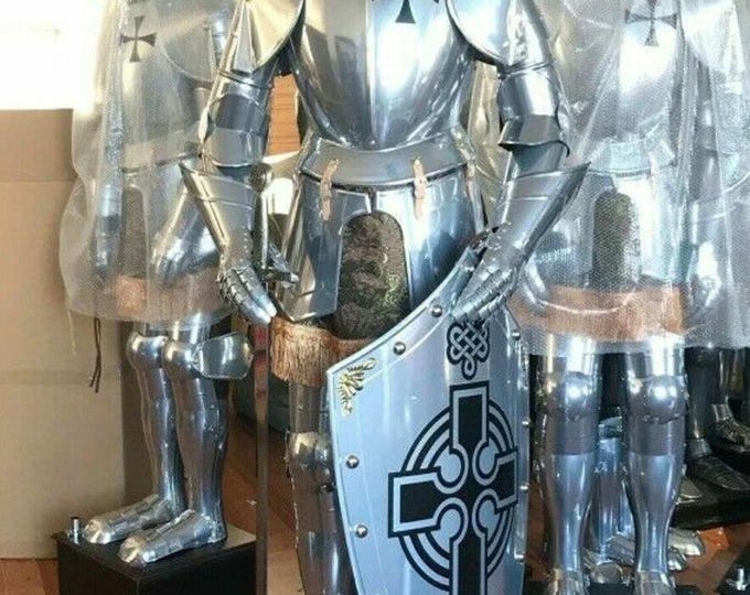 Handmade Wearable Knight Crusader Armor | 18-Gauge Steel, Full Suit