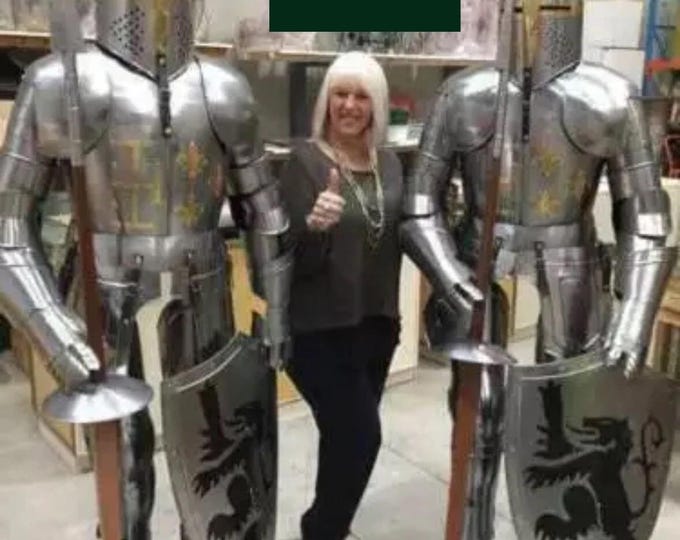 Handmade Medieval Knight Templar Armor Suit Set | Wearable Steel Costume